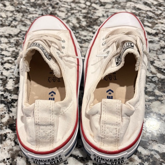 Converse Cream and Red Sneakers - Picture 3 of 5